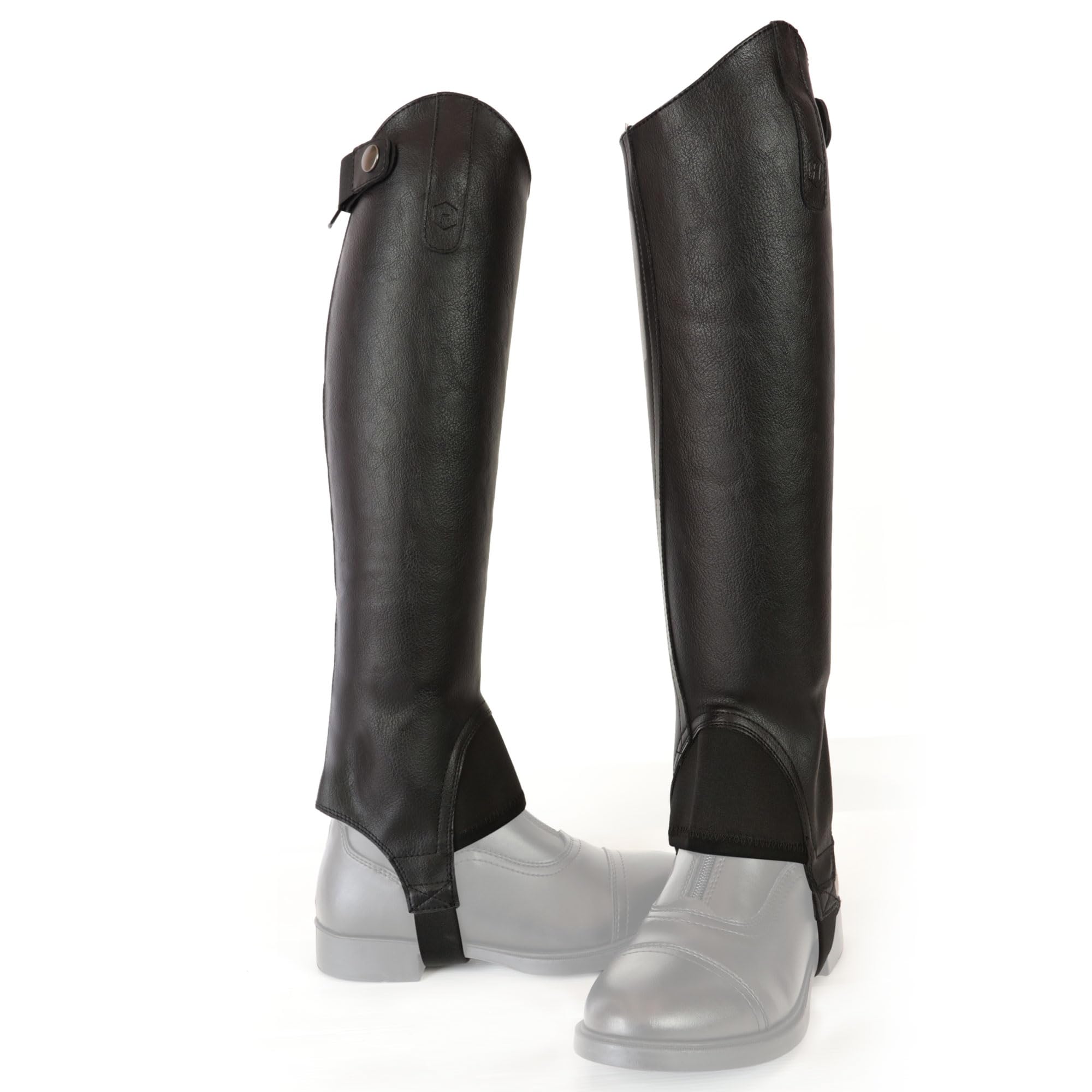 Ghette Unisex Equitazione Horses Riding, Antipioggia Impermeabili Unisex, Accessori Equitazione, Comode, Elasticizzate con Chiusura Posteriore e Blocco (nero, m)