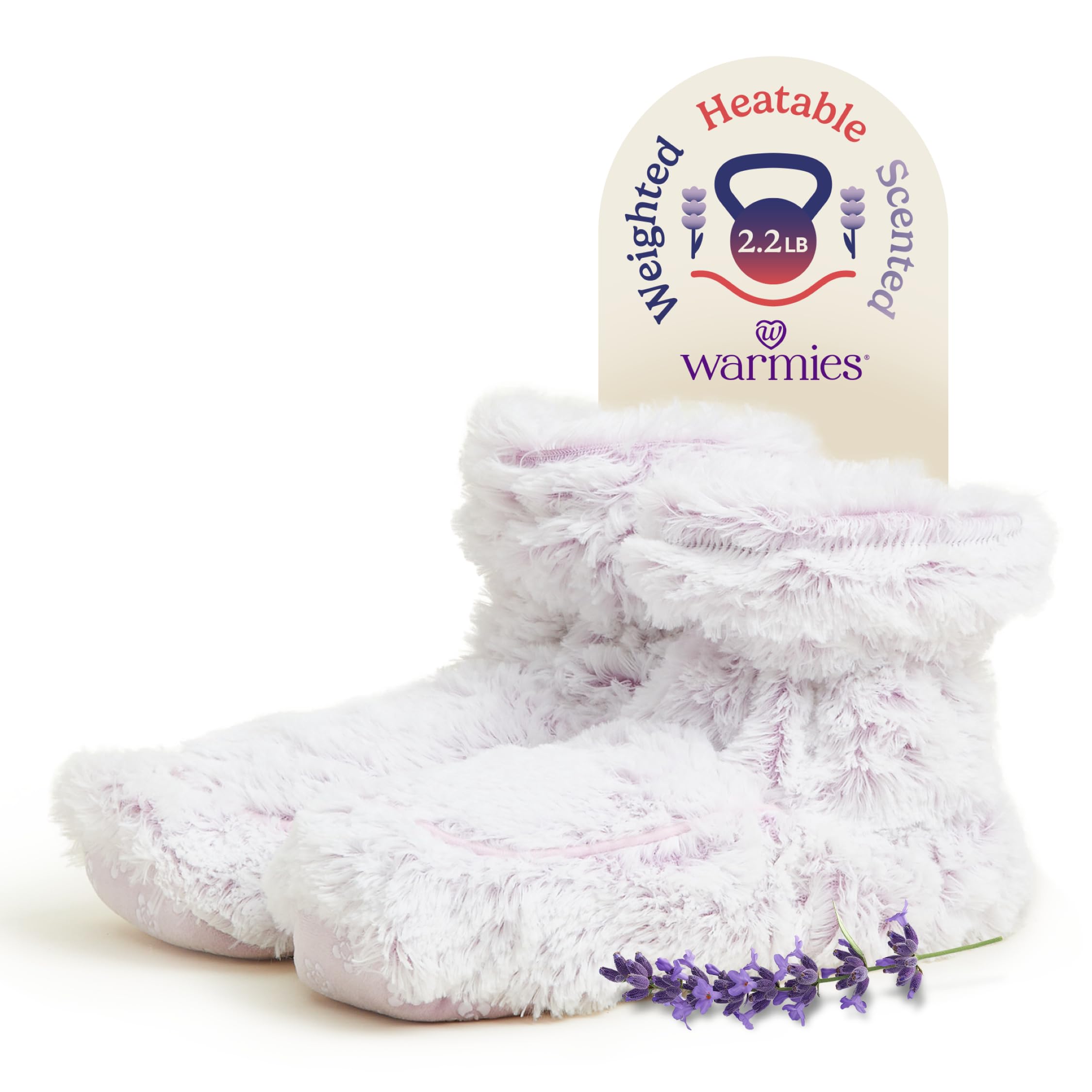 warmies marshmallow lavender boots