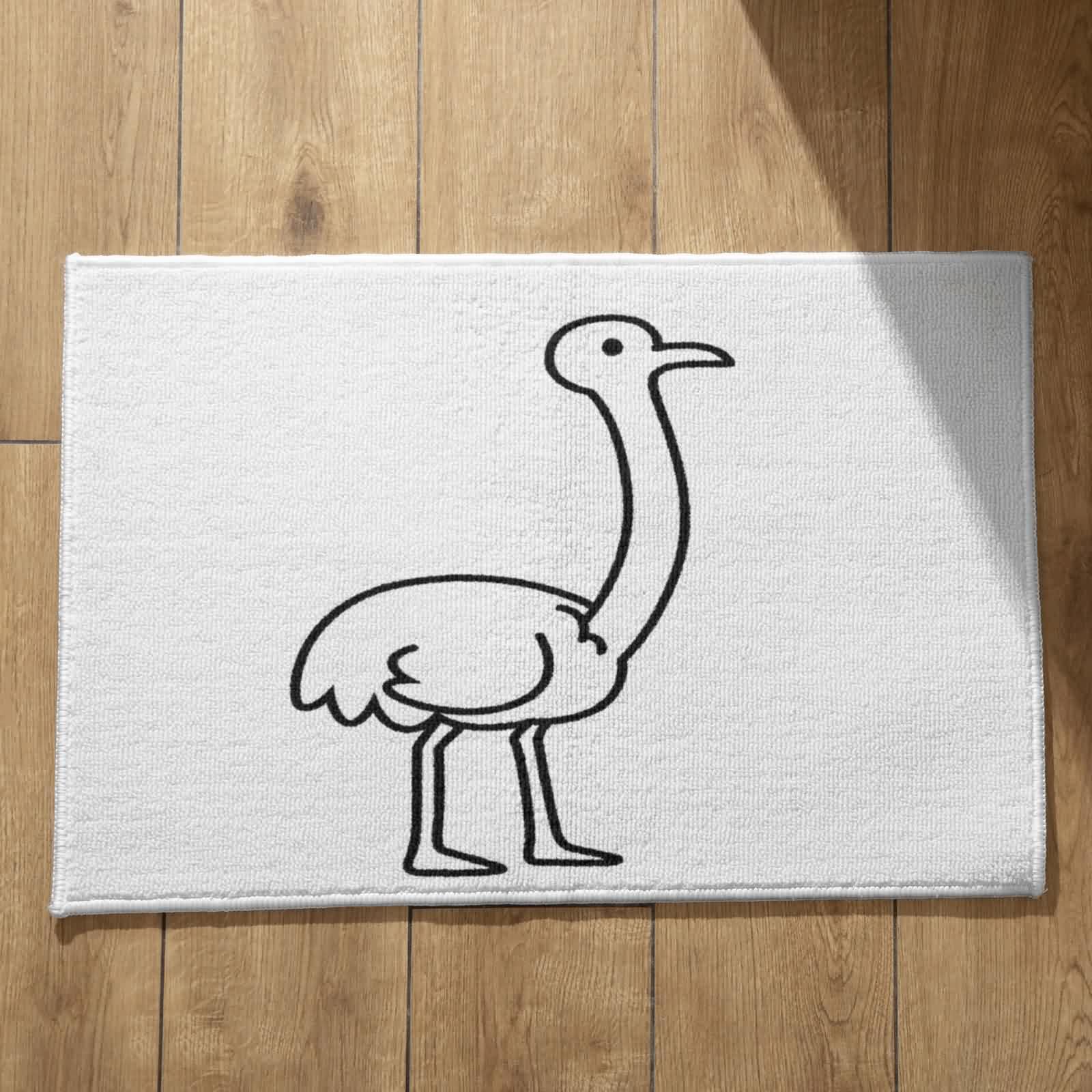Tapis de porte d'entrée absorbant CEVAN | Décoration oiseau coloré pour cuisine et bain 50x80cm