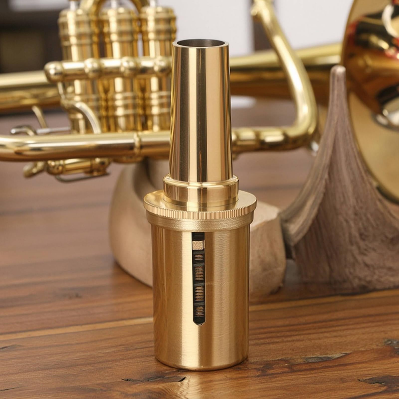 Sordina in Ottone Compatta Sordina con Scatola Isolamento Acustico per sti, Studenti, Oro