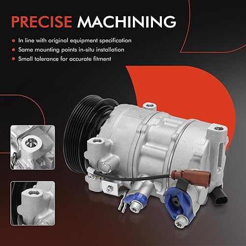 Miniatura 5 de A-Premium Compresor de AC con embrague compatible con Volkswagen Jetta 2019-2021, Golf 2018-2019, Tiguan 2018-2020, GTI 2019-2020, Golf R 2019, Golf