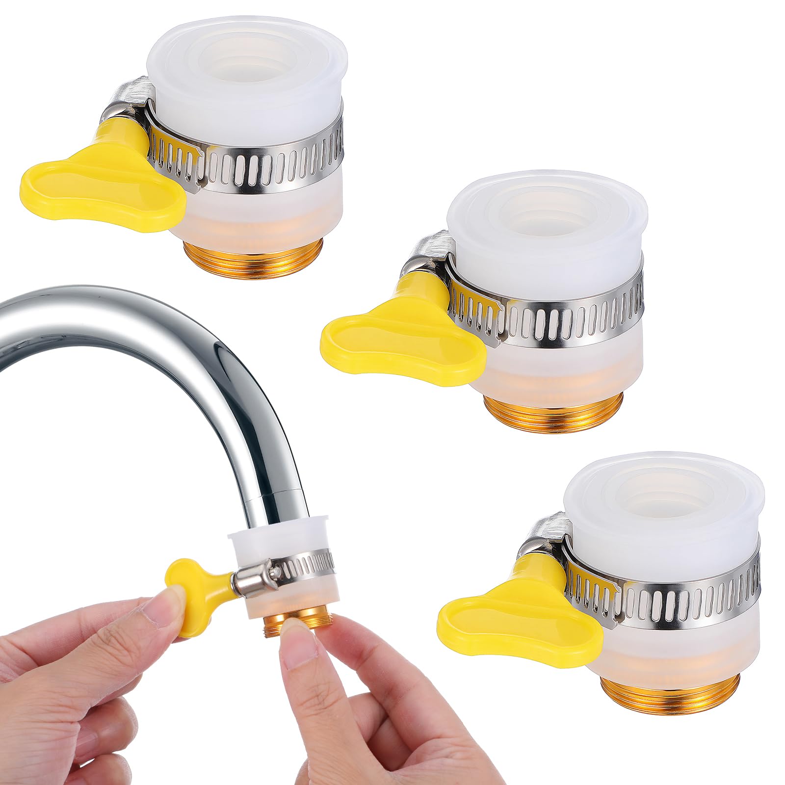 Photo 1 of Molain 3 PCS Adjustable Faucet Adapter for Faucets,
