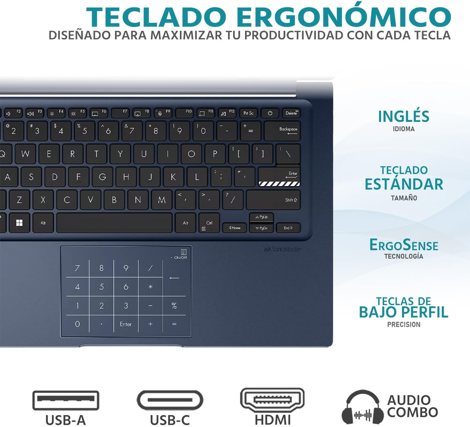 Asus Vivobook 14" FHD Laptop - Intel Core i7-1355U, 12GB RAM, 512GB SSD, Windows 11, Newest Model - Quite Blue (X1404VA-I712512) - Image 4