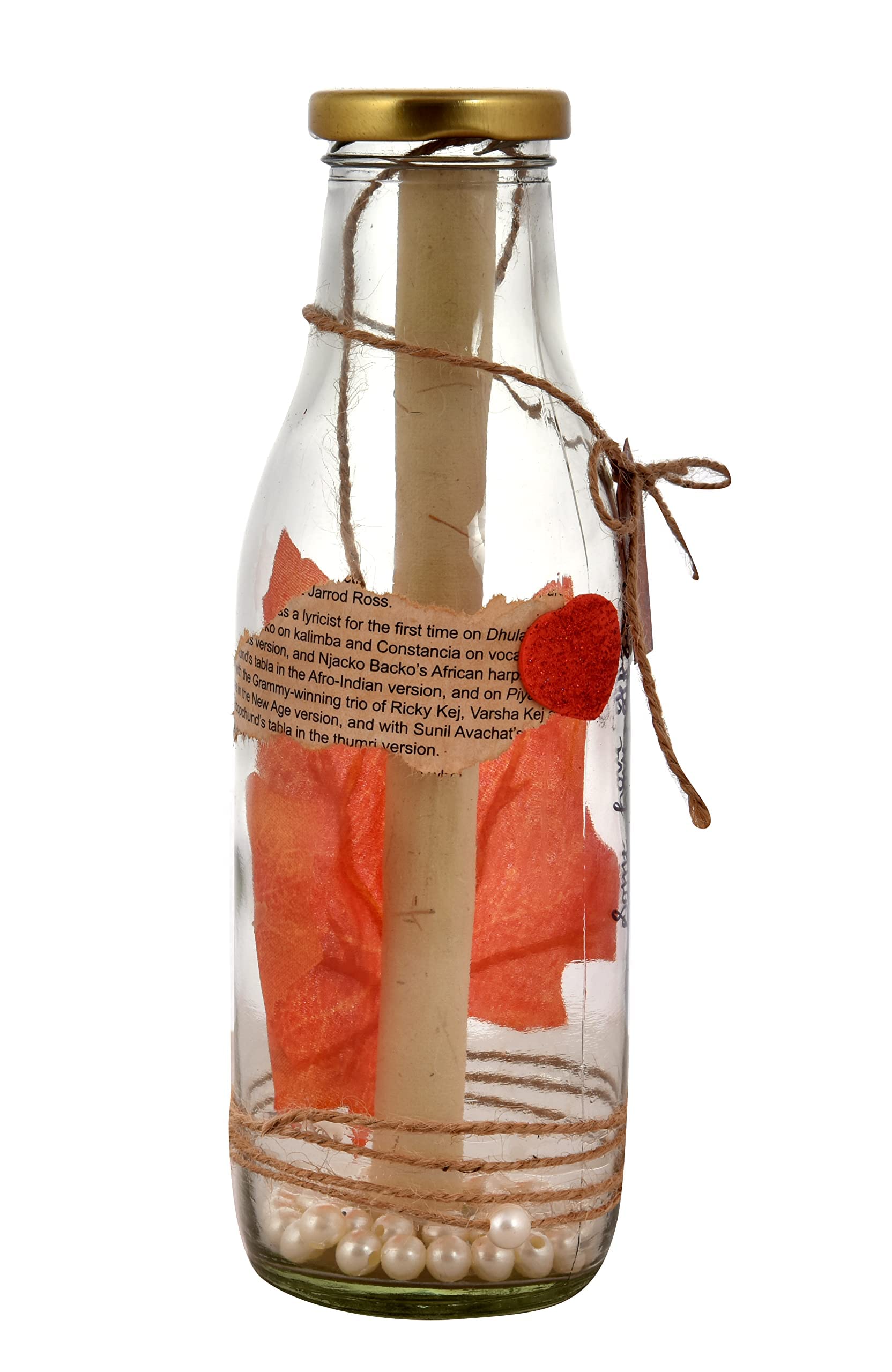 Ochre Message Promise Bottle Jar- Red-image-18