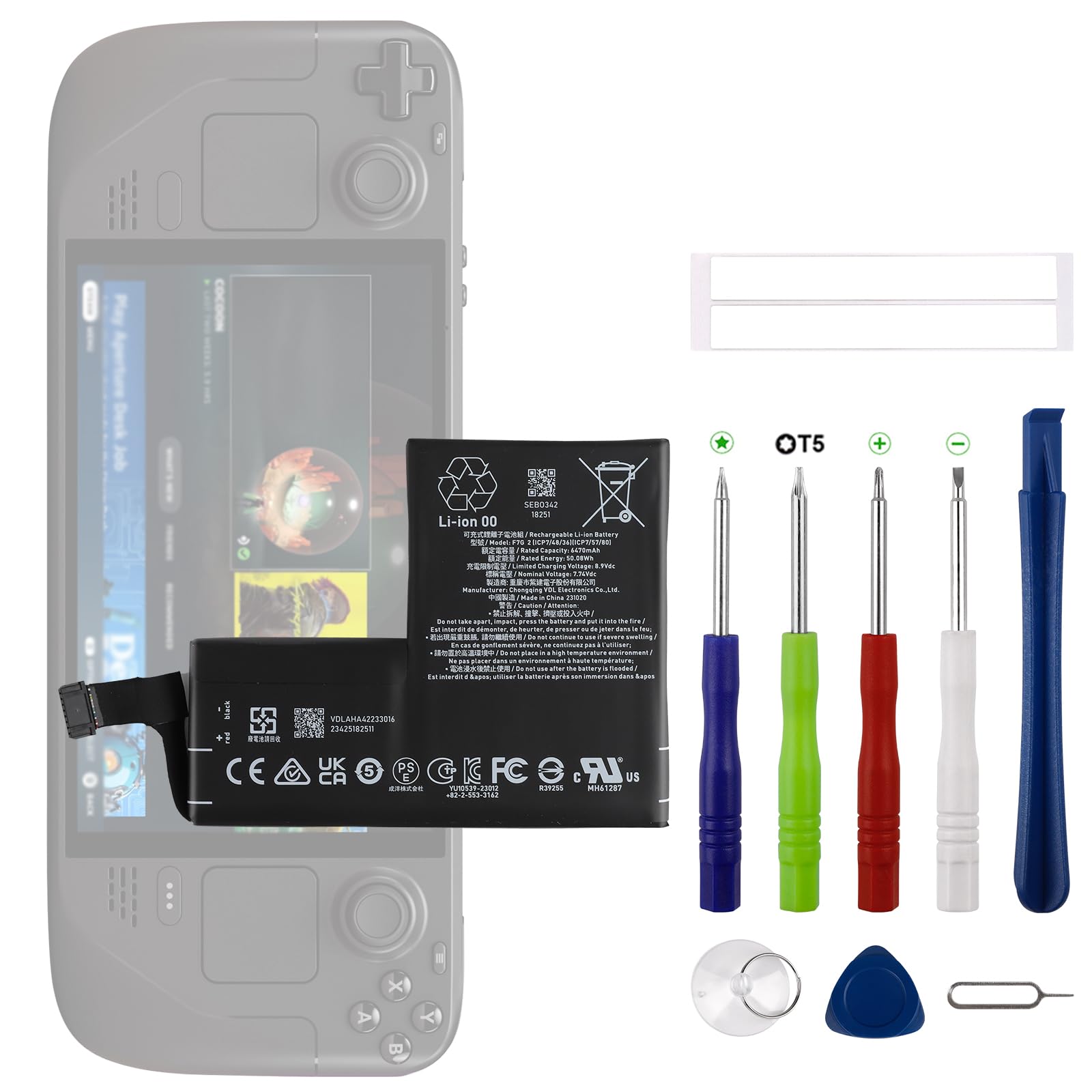 mAh SM-002-BAT zamiennik akumulatora kompatybilny z bezprzewodowymi słuchawkami TV Simolio SM-823 Pro, SM-823D Pro, SM-824D1 i SM-824D2