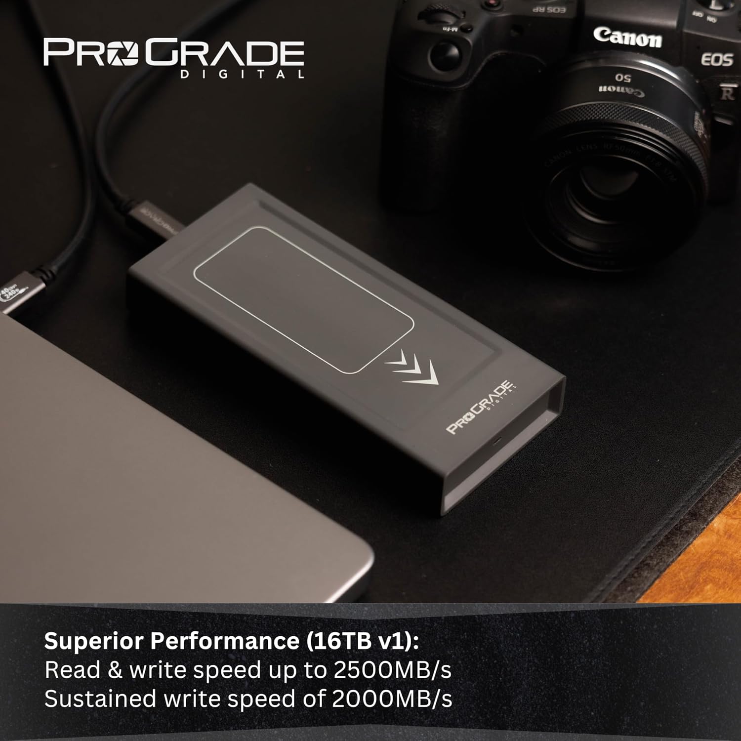 ProGrade Digital 16TB Professional External SSD Drive USB 4.0, Sustained Transfer Rate 2000MB/s (PG10)