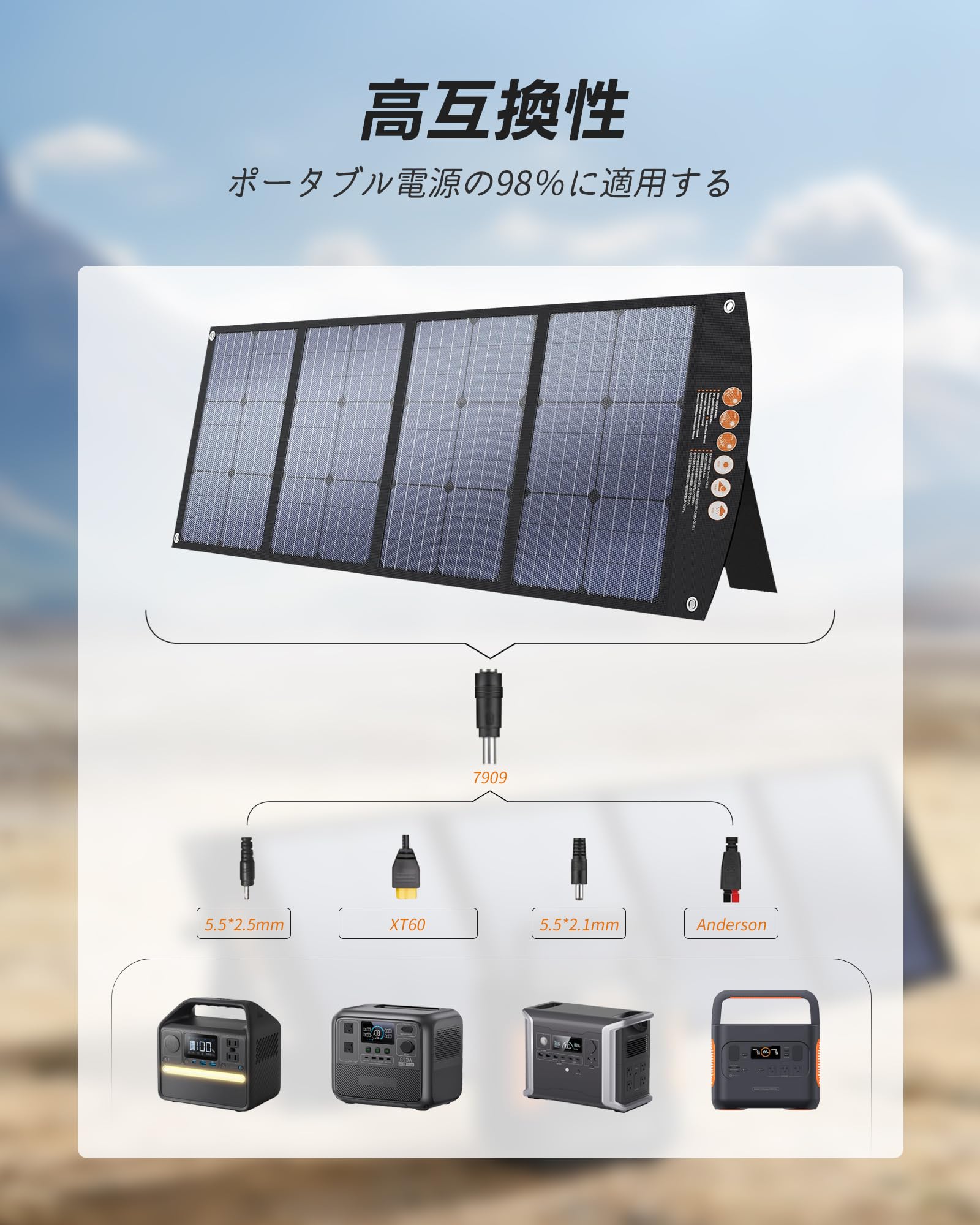 BALDR 120W ETFEソーラーパネル 地震防災対策 折り畳み式
