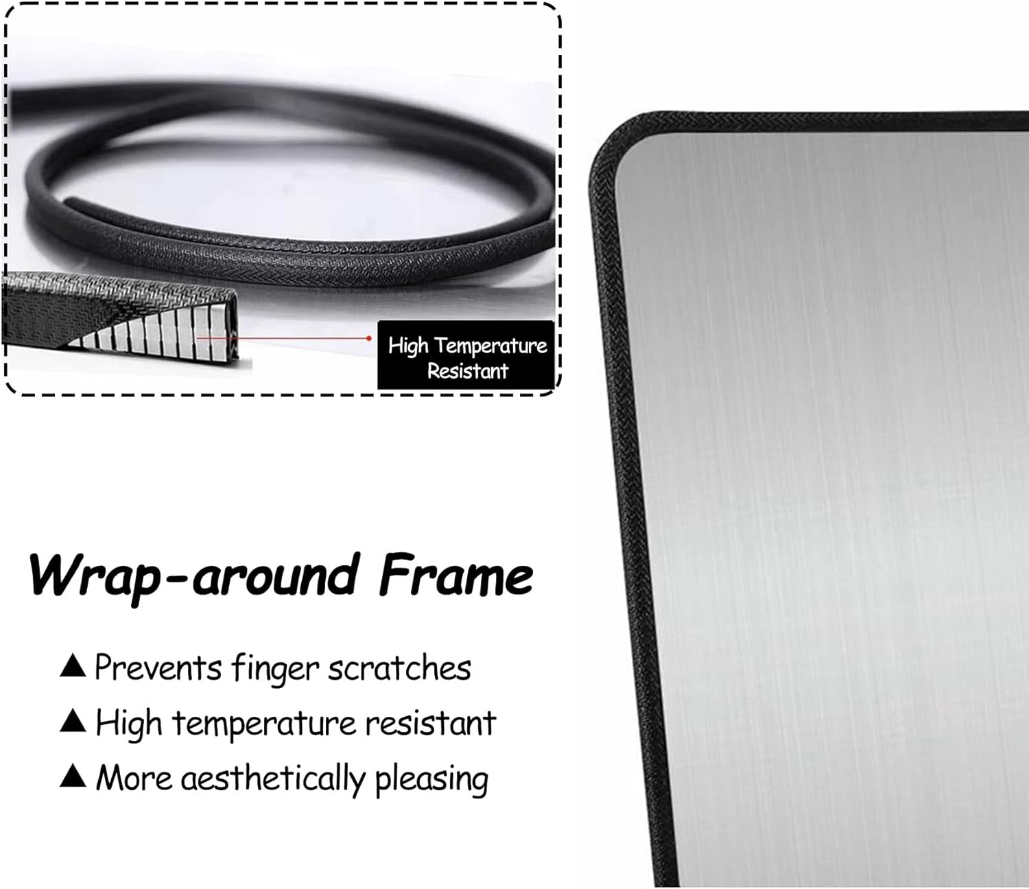 Splatter Guard for Frying Pan, Foldable Anti Grease Shield, Kitchen Backsplash Protector, Oil Barrier for Stove Counter Top