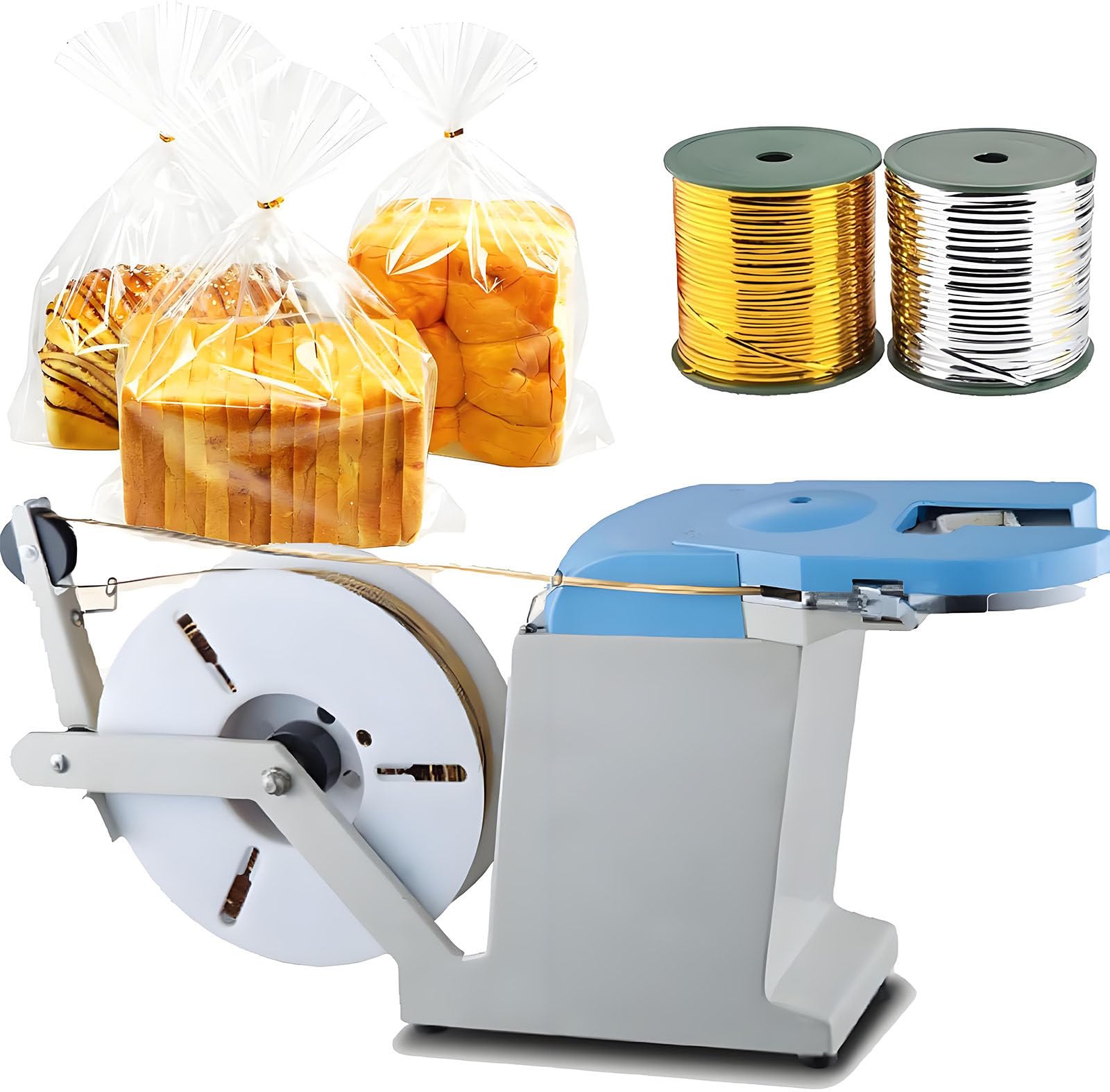ASerZenith Automatic Twist Tie Machine, Electric Wire Sealing Bundling, 200Mm Circle, 0.1-1.2Mm Diameter, Food Tying