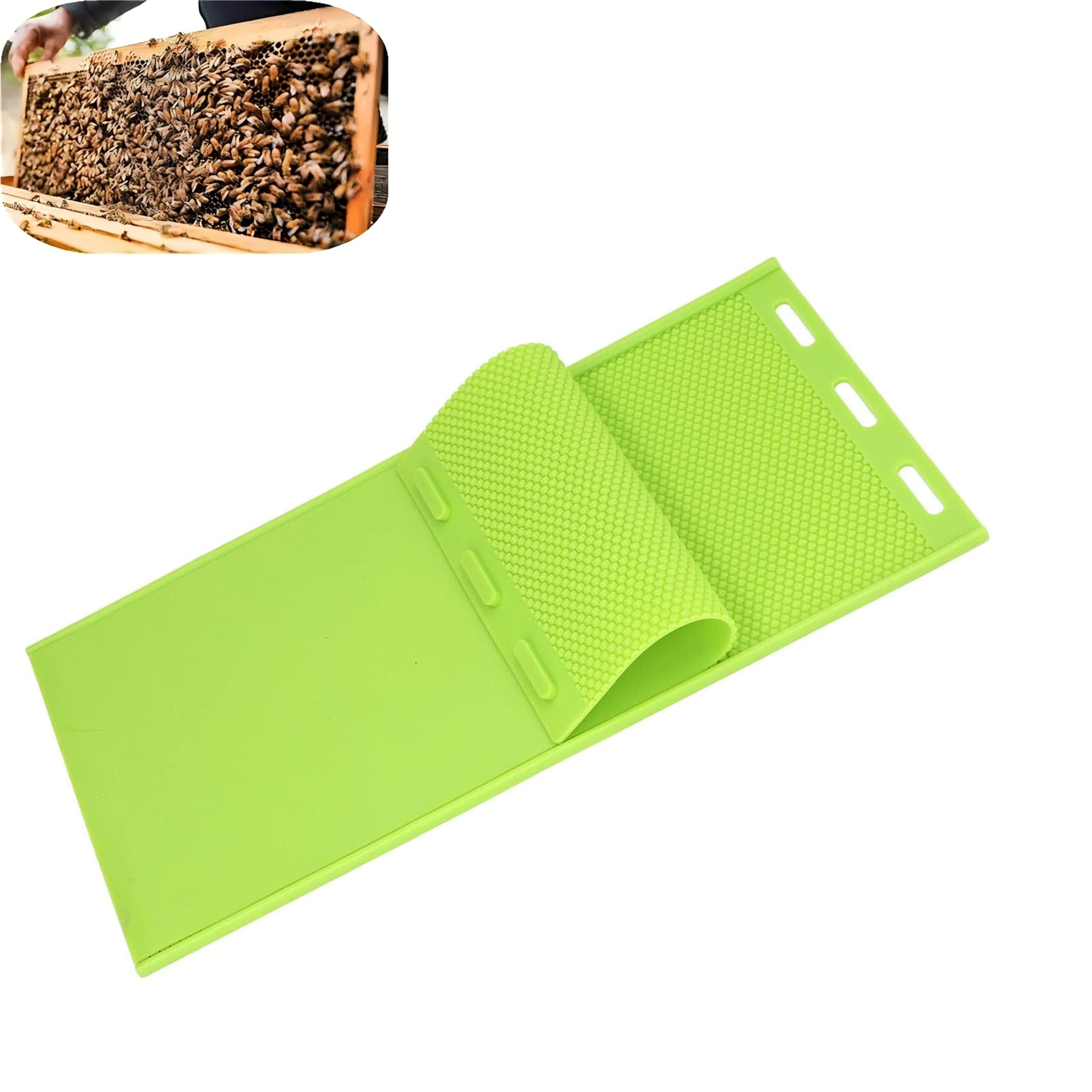 Beeswax Mold,Beeswax Foundation, 1Set 5.4mm Silicone Beeswax Sheets for Candle Making, Beeswax Foundation Press Mold Beekeeper Equipment