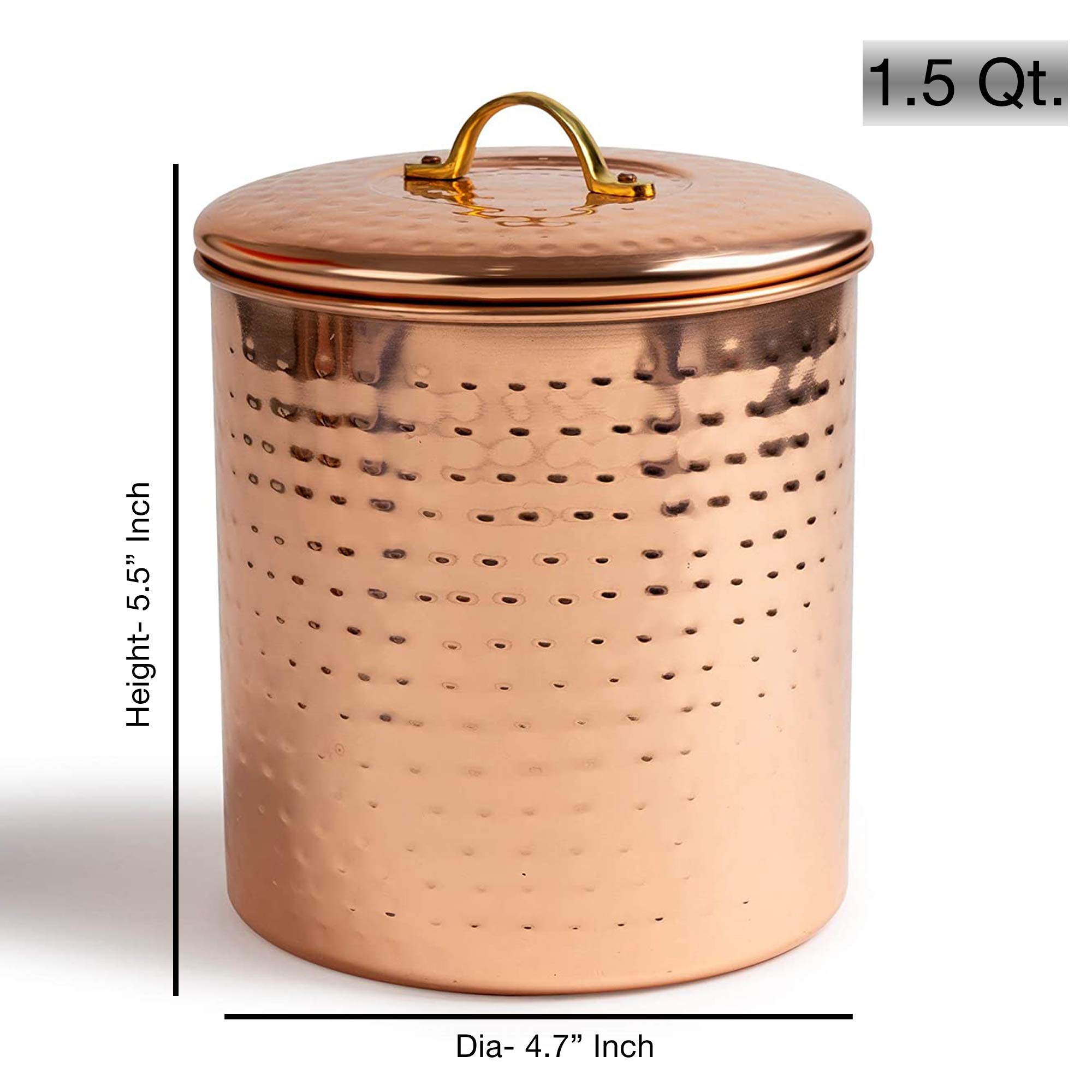 Amazon.com: nu steel 1.5 Quart Air Tight Copper Plated Antique