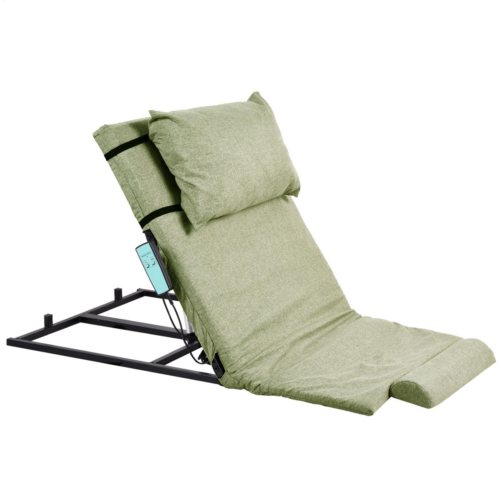 Power Lift Bed Backrest | Sit-up Bed Back Rest - Remote Control Elderly Bed Assist with Pillow and Foot Pad for Pregnant, Handicap, Patient