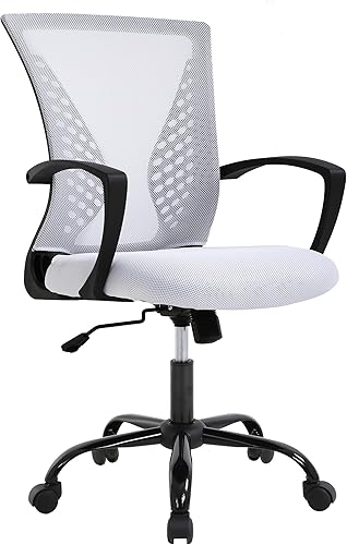 PayLessHere Silla de oficina, silla de escritorio, silla de computadora, silla ergonómica ajustable de malla ejecutiva con respaldo medio con ruedas disponible en Yaxa Colombia