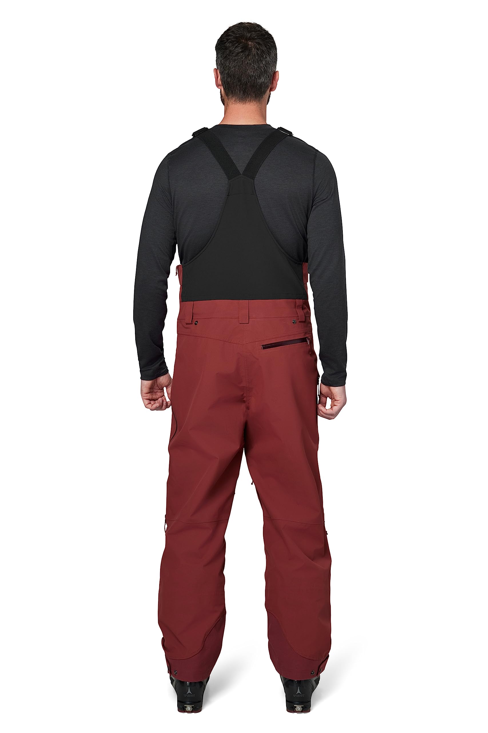 Flylow Men's Baker Perm Bib Waterproof Breathable Ski & Snowboard Pant - Redwood - X-Large