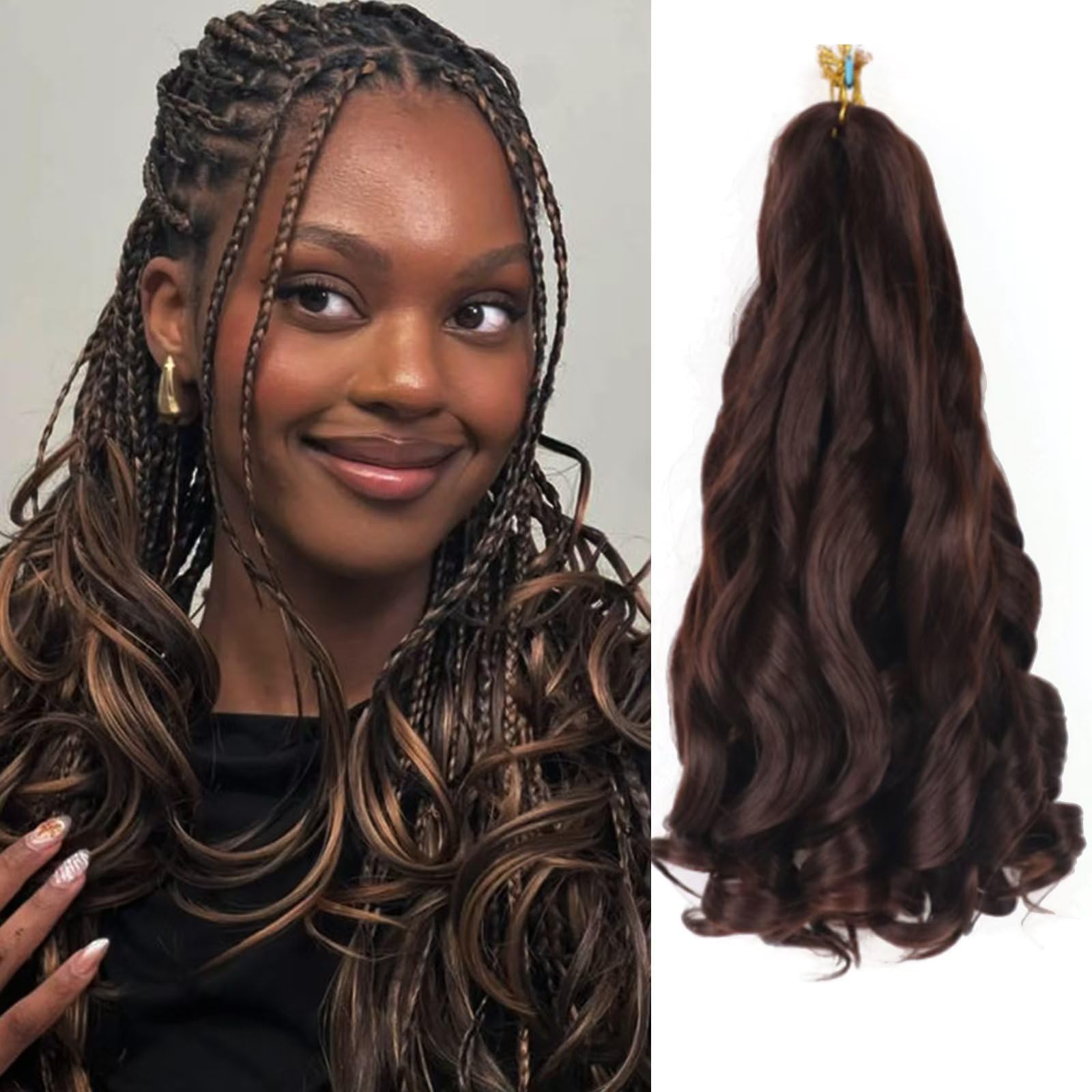 Amazon.com : French Curly Braiding Hair 12 Inch 8 Packs 
