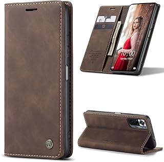 Phone Case Compatible with Redmi Note 10 Pro 4G Case, Premium PU Leather Flip Case Magnetic Card Slot and Functional Holder Compatible with Redmi Note 10 Pro 4G (Coffee)