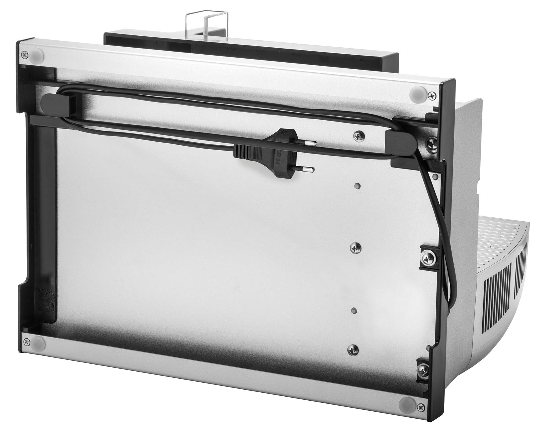 Unold 78826 Allesschneider Metall Plus - Silber/Schwarz, 100 Watt, Antirutschfüße, Edelstahl-Wellenschliffmesser, einstellbare Schnittbreite