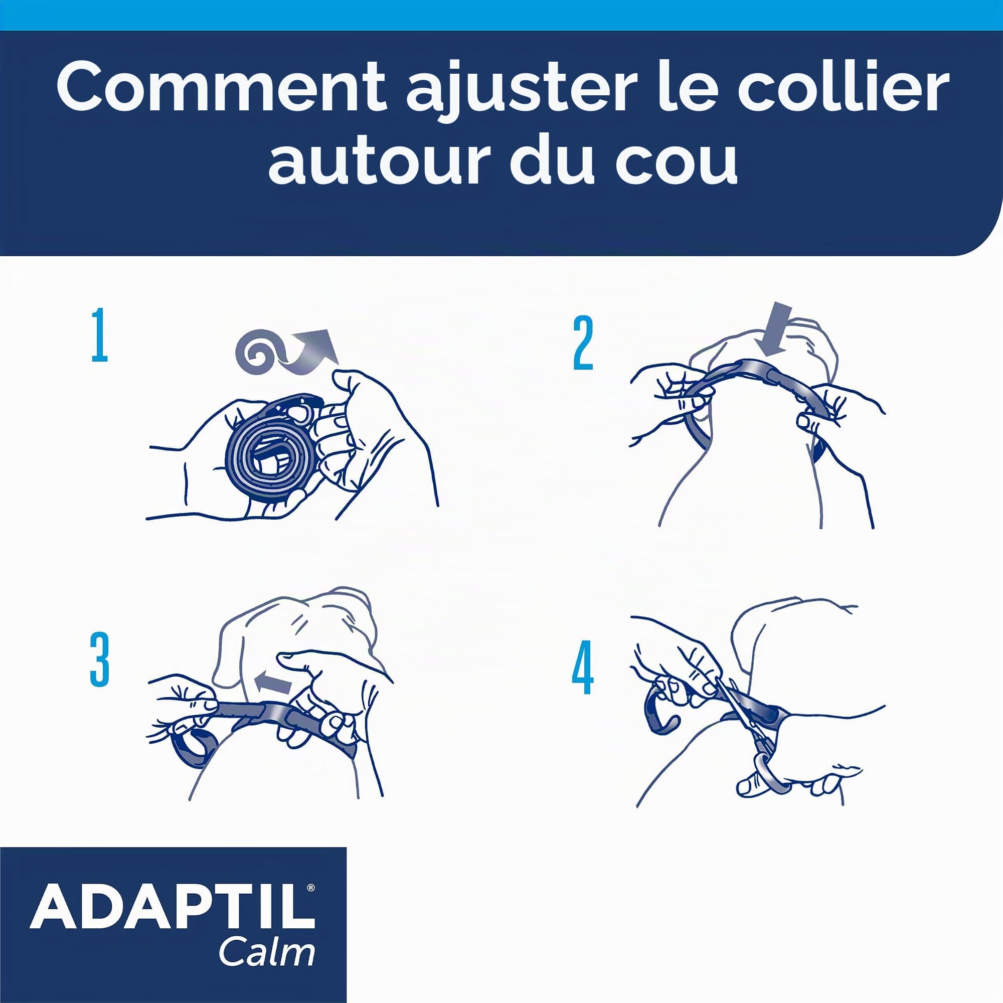 Adaptil calme - Anti-stress pour les chiens - peurs, apprentissage, Bruits importants, Adoption - Collier S pour petits chiens