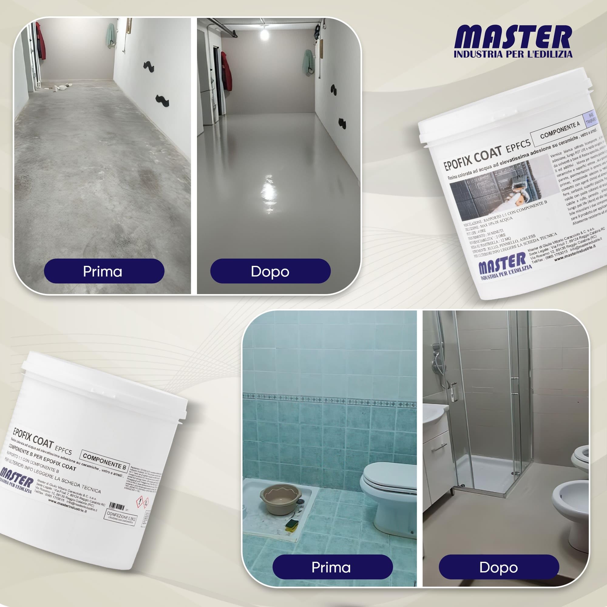 Résine époxy pour sols intérieurs et extérieurs | Peinture carrelage salle de bain cuisine ciment garage | Jusqu'à 12 m² par couche