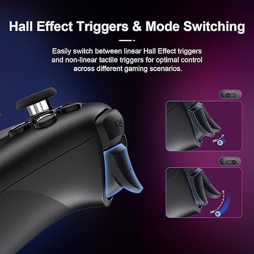 Miniatura 3 de 8BitDo Ultimate 2 - Controlador Bluetooth para Switch, Switch 2, PC y Windows, Controlador Switch Pro con joysticks TMR, gatillos táctiles/Hall