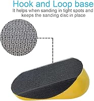 Vista 4 de Bloques de lijado de 5 pulgadas, bloque de lijado redondo y mouse, para restauración de muebles de madera, arte y manualidades