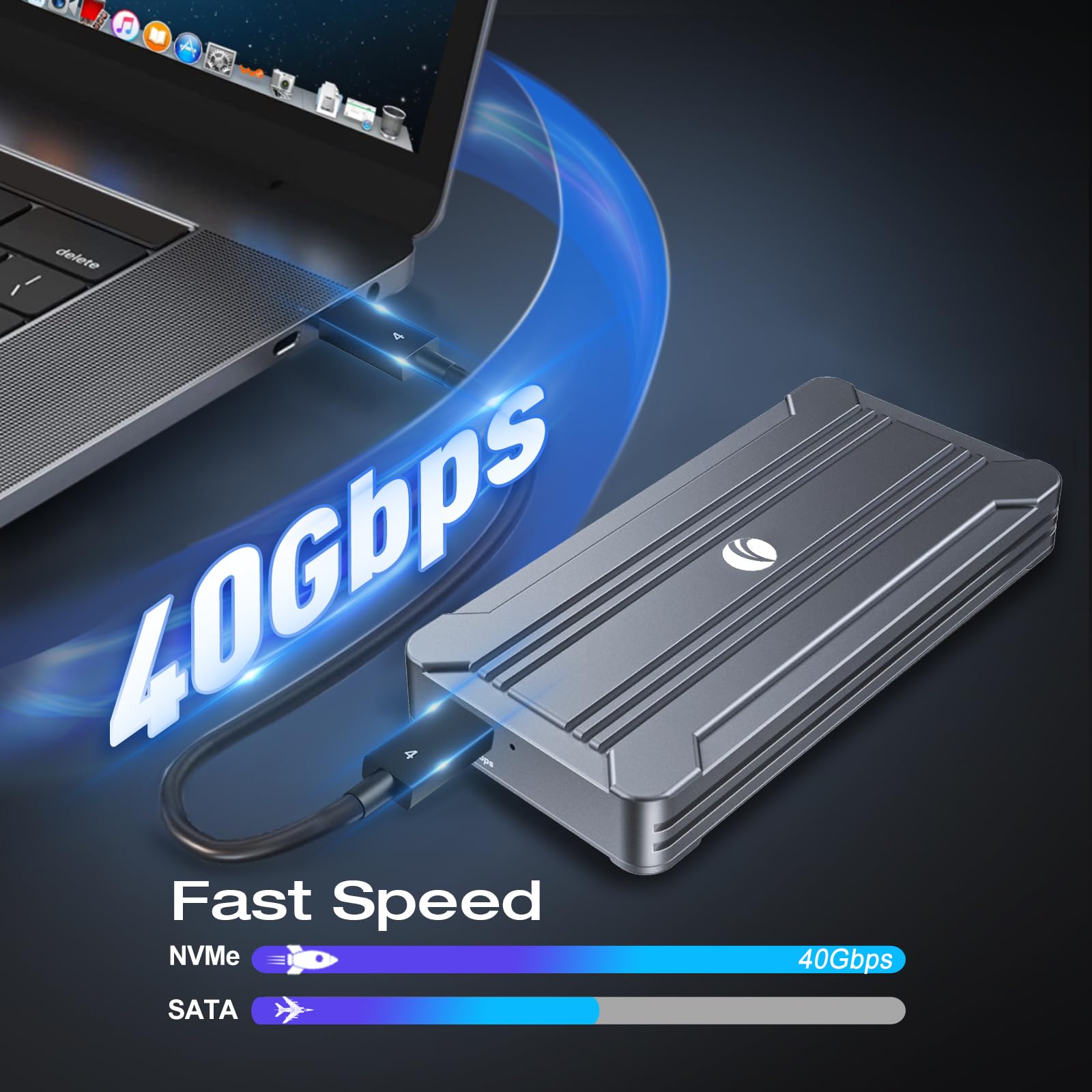 Amazon.co.jp: 40Gbps NVMeエンクロージャー V VCOM M.2 NVMe SSD 