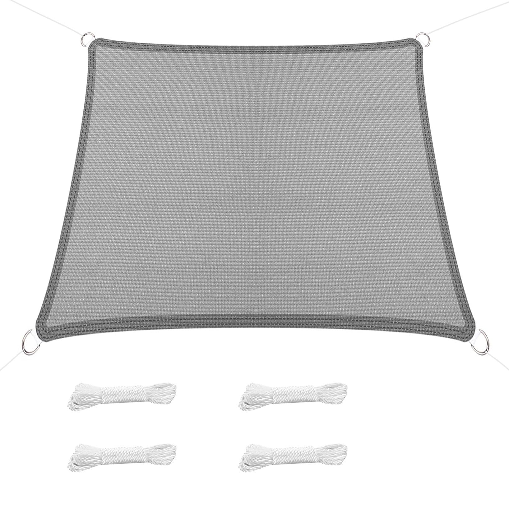Voile rectangulaire 180 x 290 cm protection UV extérieur gris