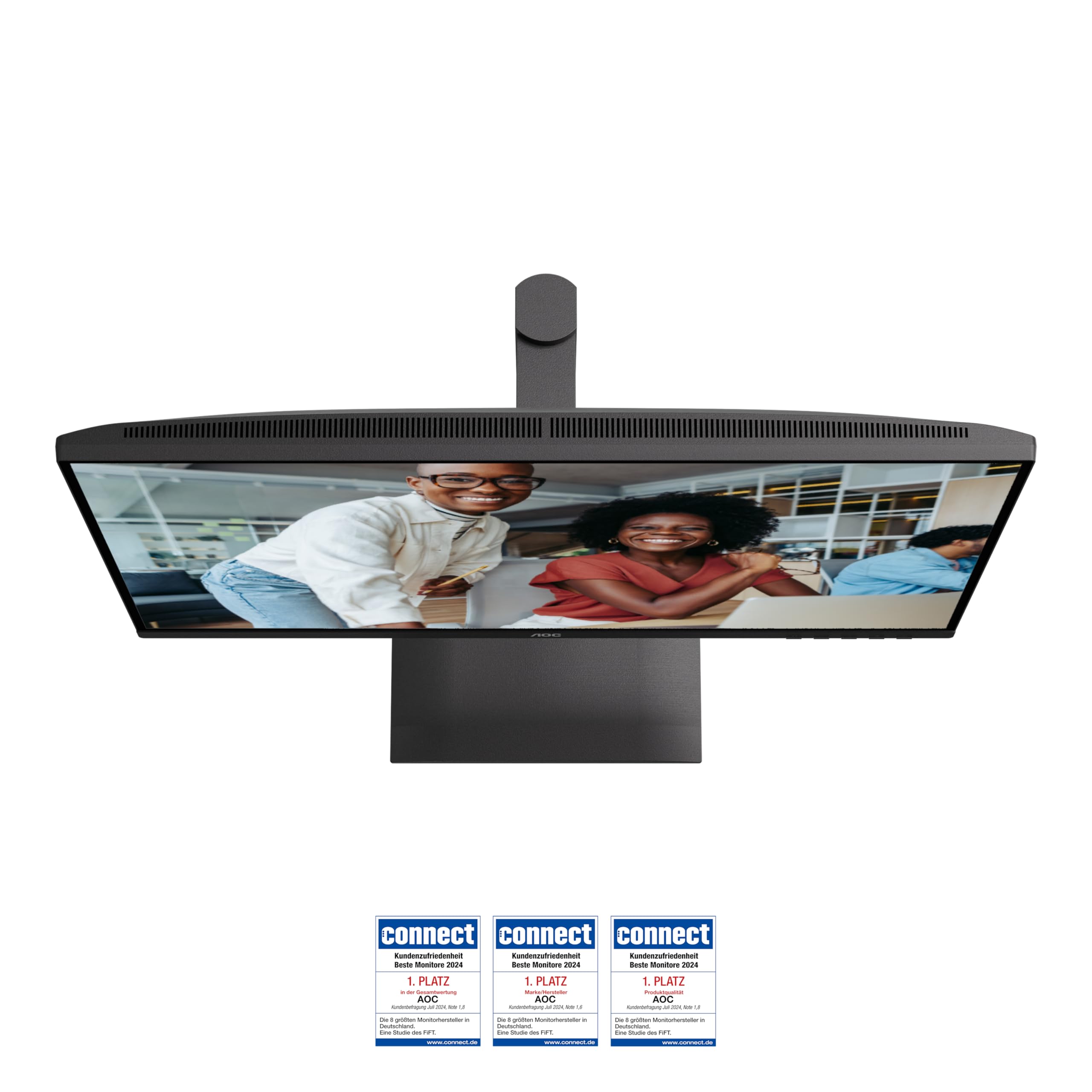 AOC Monitor X24E4U da 24 pollici WUXGA 100 Hz, pannello IPS, GtG 4 ms, sincronizzazione adattiva, modalità HDR, regolazione dell'altezza, altoparlanti, (1920 x 1200 HDMI 1x 1.4 DP 1x1.4 Hub USB) Nero