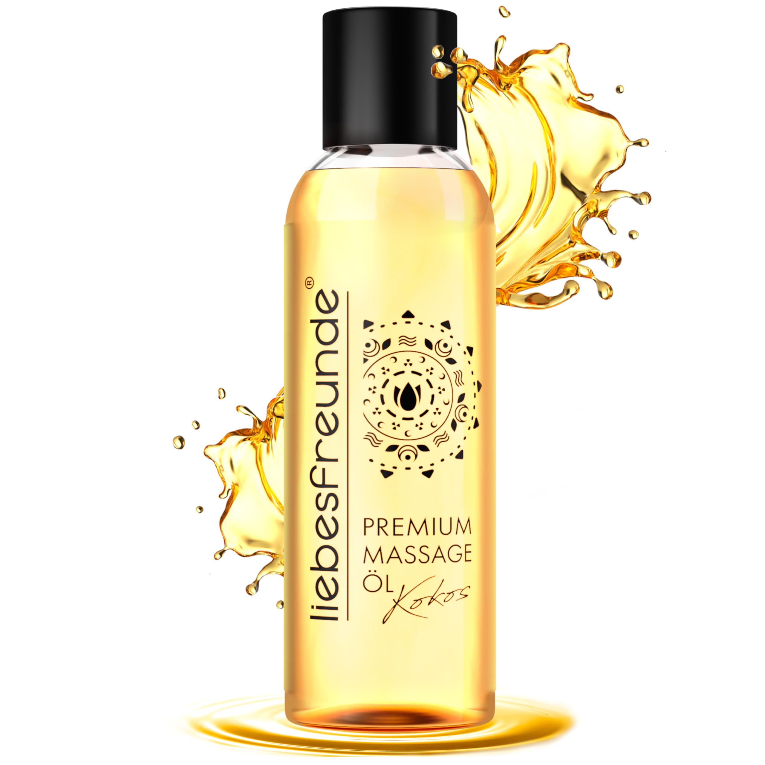 Liebesfreunde® Erotik Massageöl Kokos zur Entspannung - Erotisches Massage Öl für Körper & Seele, 150 ml
