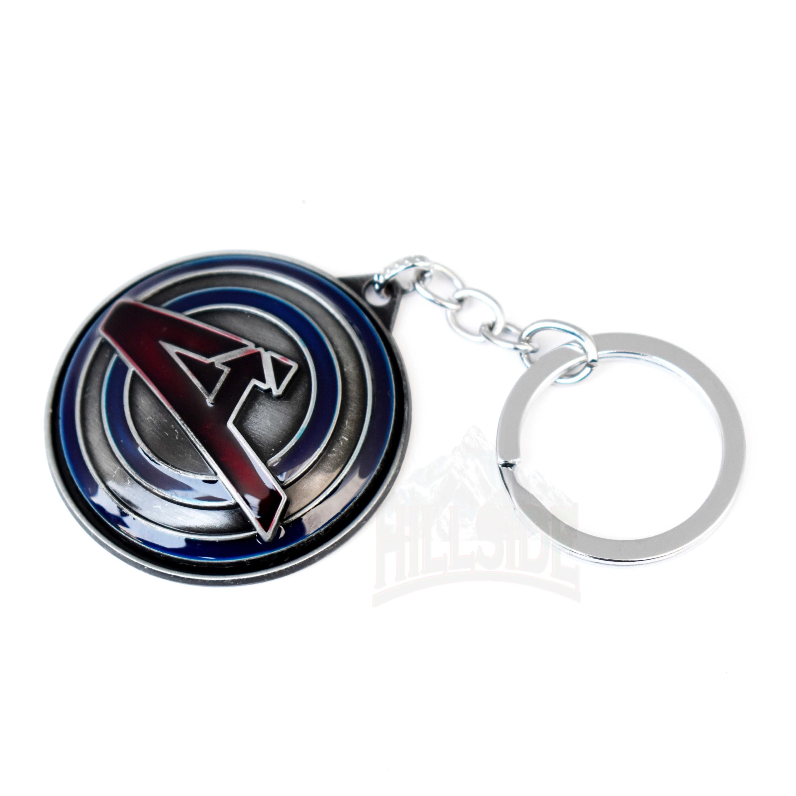 HILLSIDE A Logo Hand Spinner Revolving Metal Keychain Rotating & Key Ring for Car Bike Home Key Chain for Kids Men Women Boys Girls Tag Metal for Bike Home Office Keys Collectible Metal Keychain