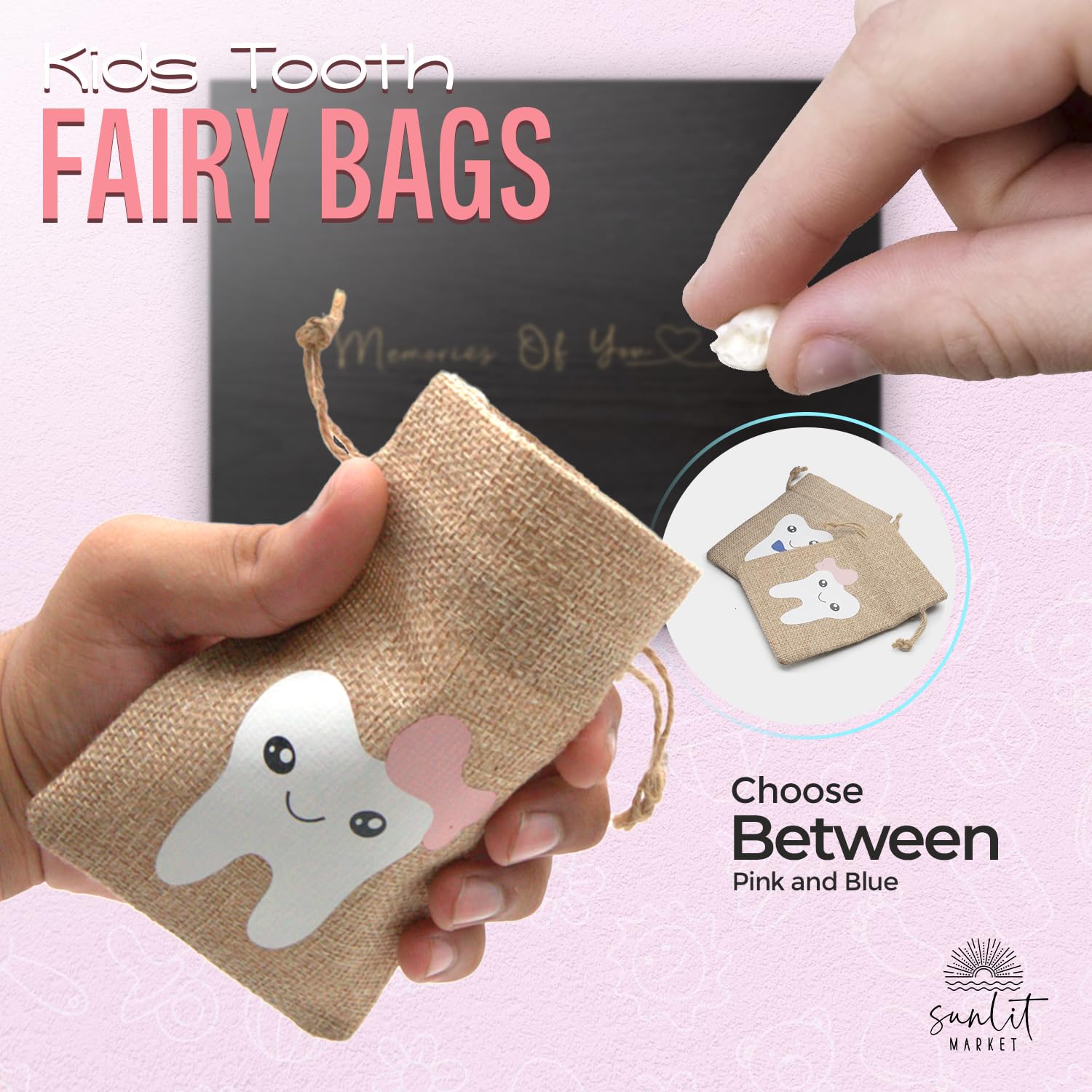 Caja de recuerdos de madera para bebé con bolsa para dientes de hada, caja de recuerdos para recién nacidos con cerradura resistente, caja de almacenamiento de recuerdos de bebé atemporal, caja de