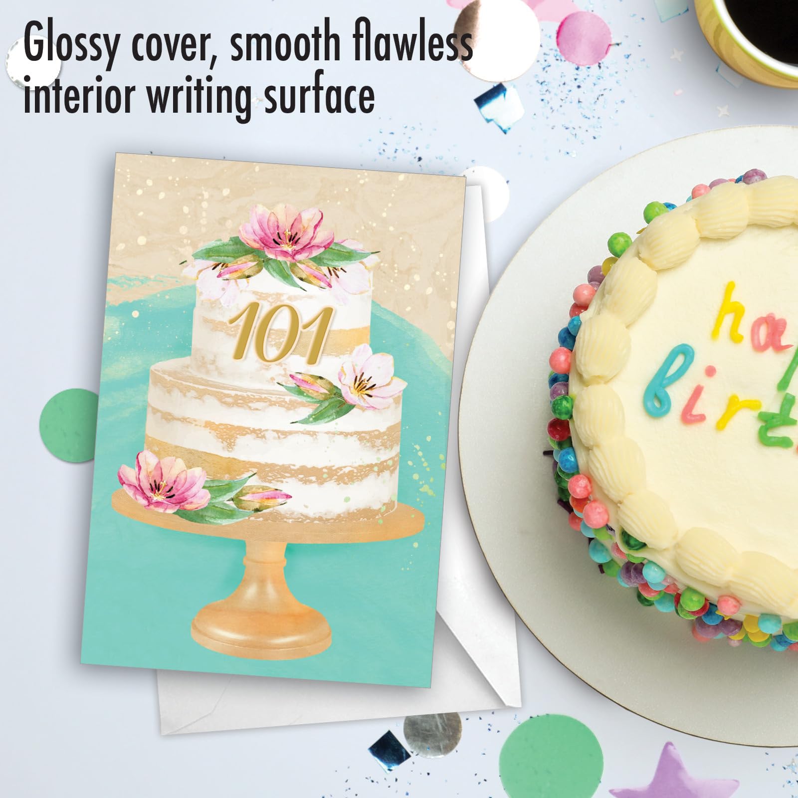 Geburtstagskarte Zum 85. – Mit „Happy Birthday“-Text, 12,7 X 17,8 Cm, Hochwertig Gedruckt Auf Recyceltem Karton
