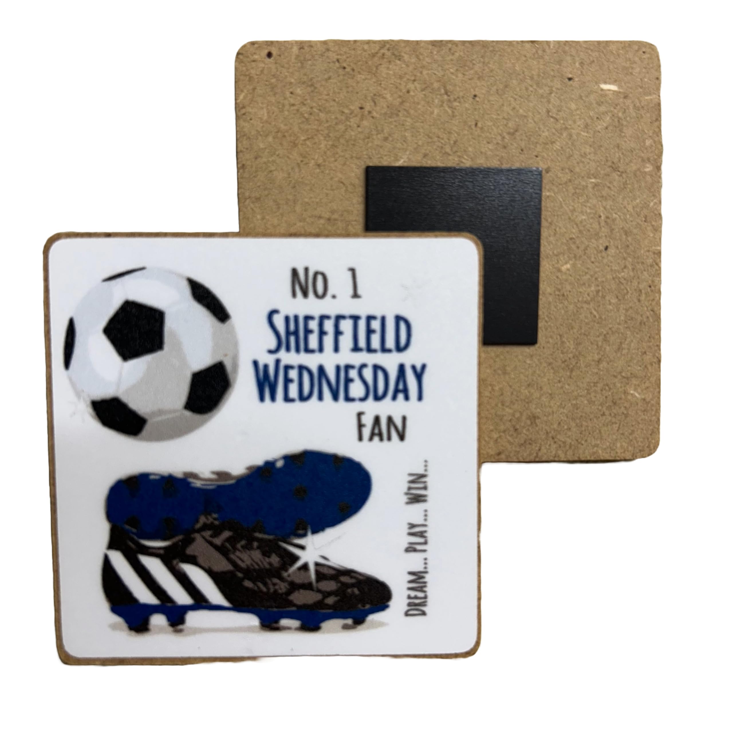 White Cotton Cards White Sheffield Wednesday Owls Fc Football Club Fan - Fridge Magnet - By Cotton Cards (M-Fn36)