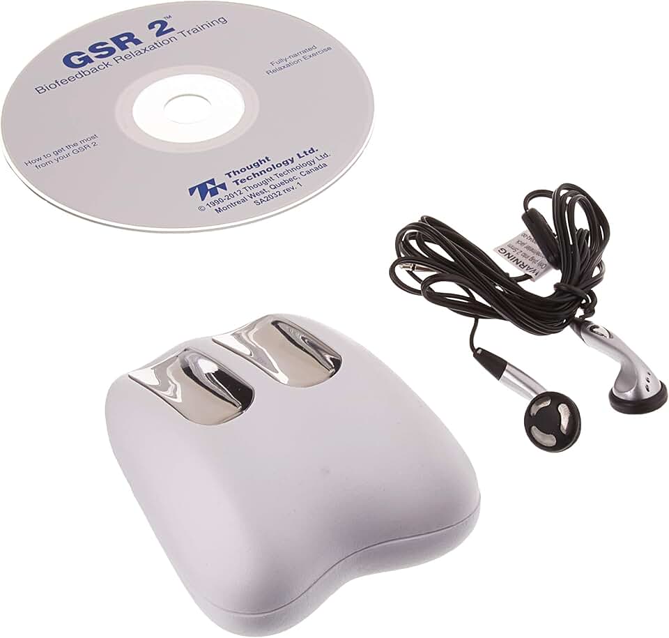 Fabrication GSR Galvanic Skin Responses Biofeedback Unit, White