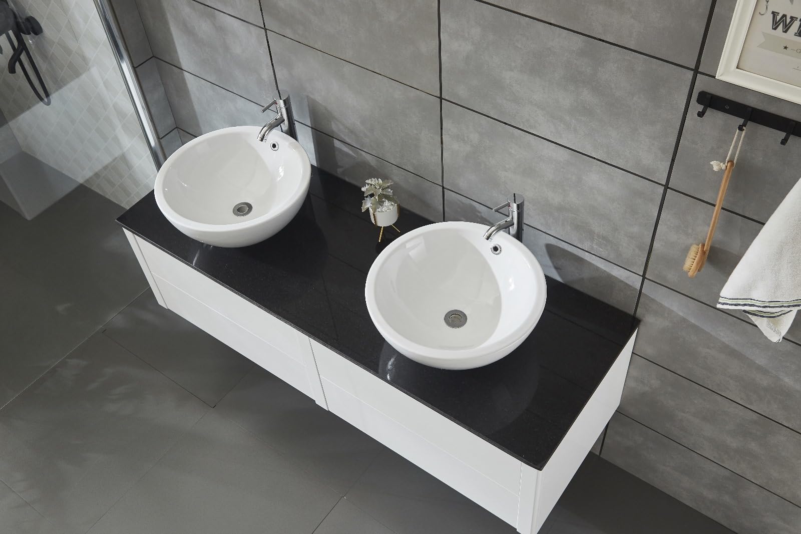 Mitepek Mobile bagno sospeso doppio lavabo appoggio specchio 150cm Drontes Sicorage