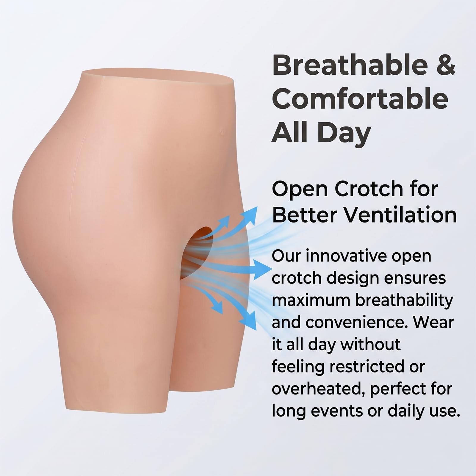 Pantalones realzadores de glúteos de Silicona, Fajas Moldeadoras sin Costuras para Caderas, Ropa Interior Invisible para Levantar los glúteos para travestis
