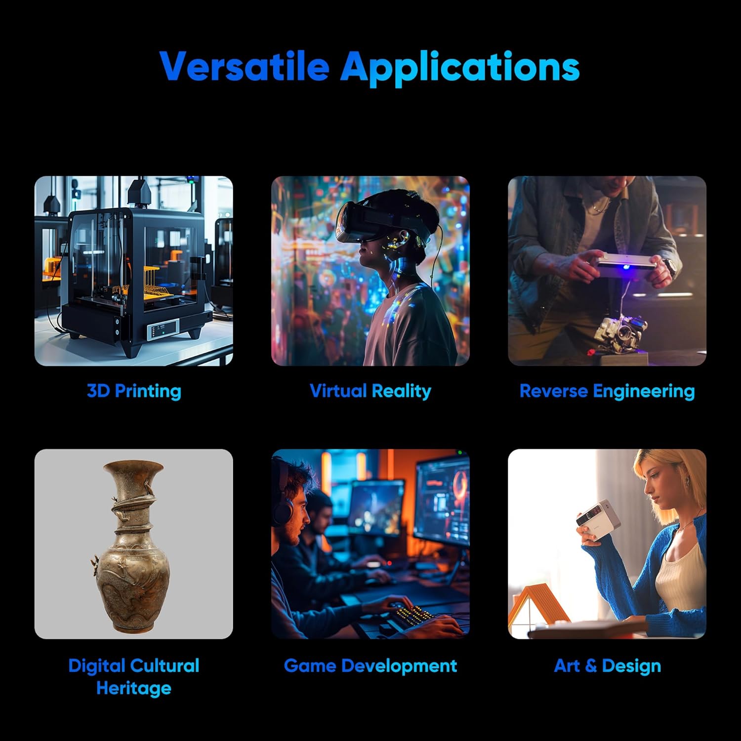 3DMakerpro 3D Scanner Toucan, All-in-One Handheld 3D Scanners for 3D Printing, Easy Scanning for Small to Large Objects, No PC Required, 32GB+256GB (Premium)