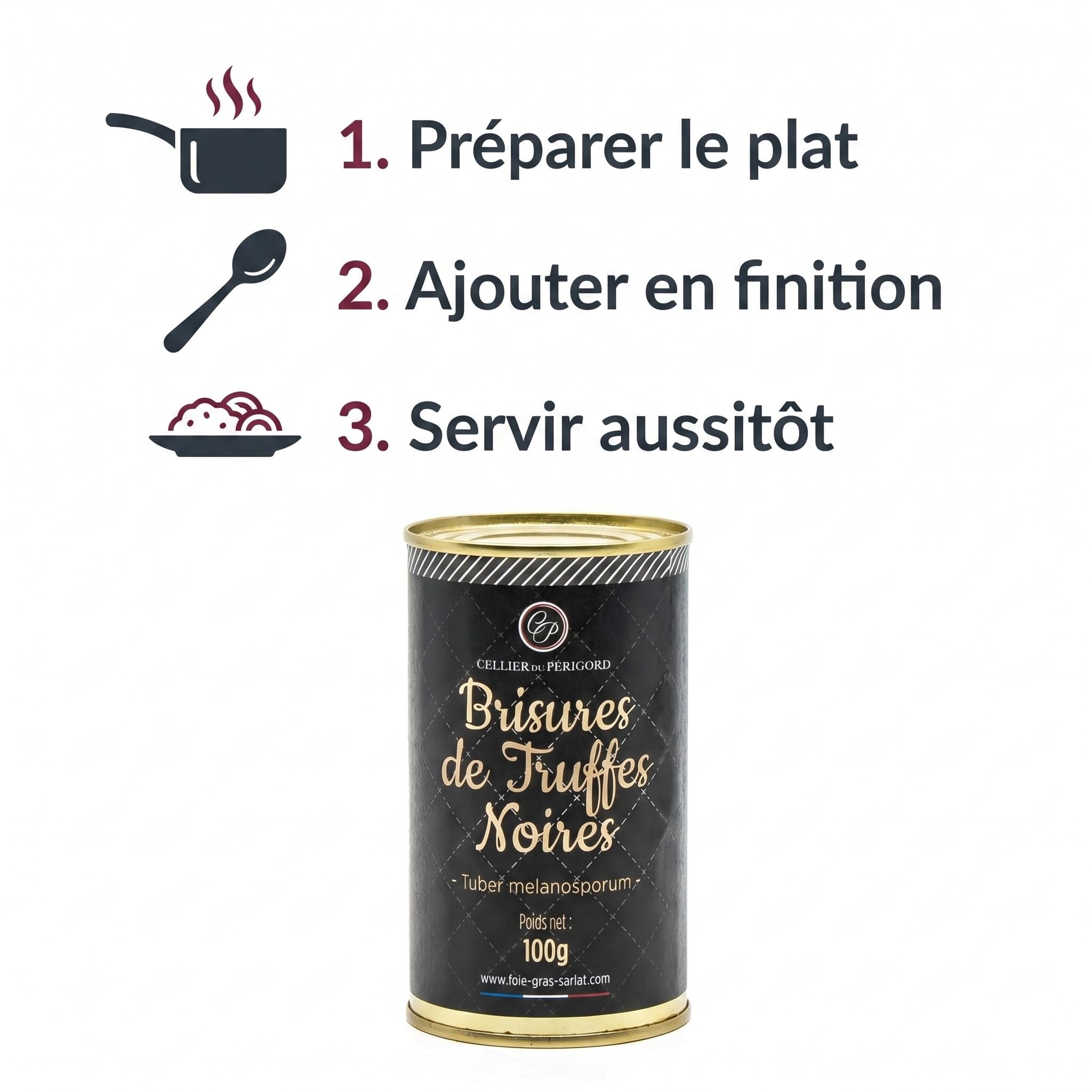 Brisures de Truffes Noires (Tuber Melanosporum) 100g