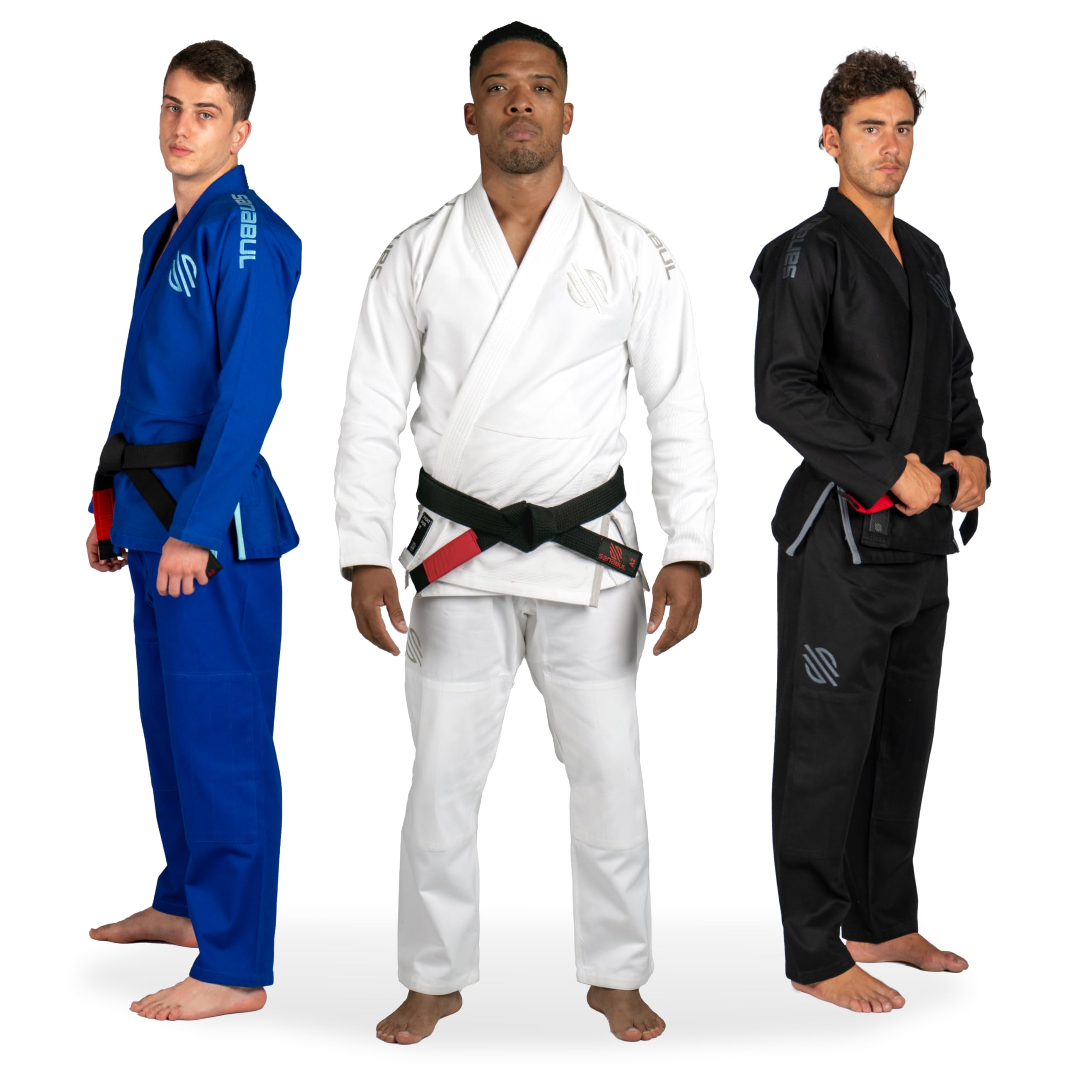 SanabulEssential BJJ Gi for Men | Brazilian Jiu Jitsu Gi | Lightweight Preshrunk Fabric | Superior Sizing Guide