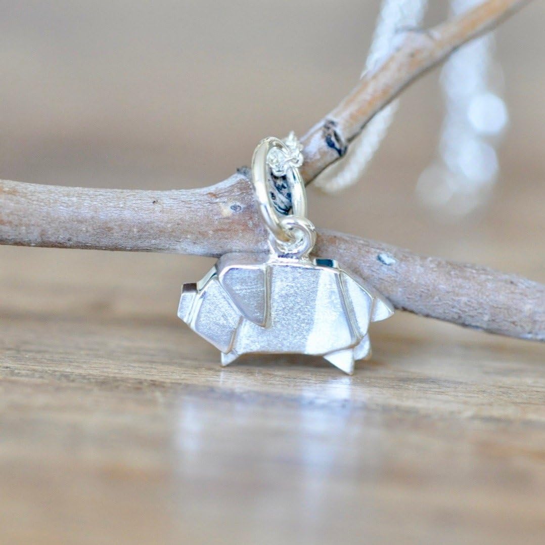 Origami Pig Earrings in Sterling Silver 925, Jamber Jewels - Image 7