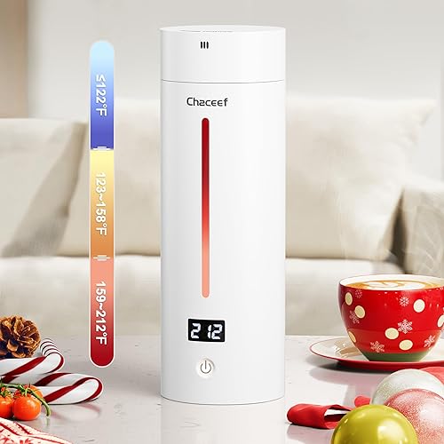 Miniatura 7 de CHACEEF Hervidor de Viaje 𝐔𝐩𝐠𝐫𝐚𝐝𝐞𝐝, Hervidor Eléctrico Portátil, Hervidor Eléctrico Pequeño de 350ml con 5 Ajustes Variables, Hervidor de Agua Negro