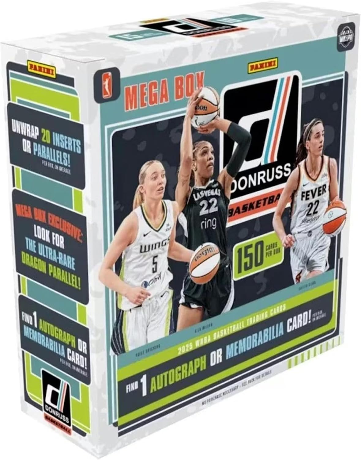 2025 Panini Donruss WNBA Basketball Mega Trading Card Box (1 Autographs or Memorabilia Cards Per Box)