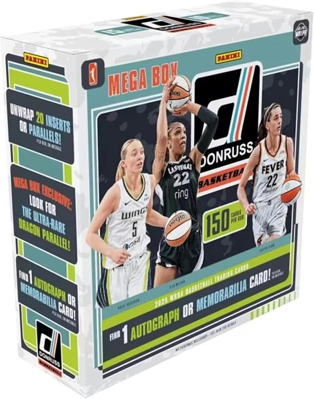 Panini Donruss WNBA Basketball Mega Box of Trading Cards 2025 (1 Autograph or Memory Card per Box)