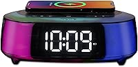 iHome iBTW282 Alarm Clock Radio with Qi2 15W Magnetic Wireless Charger, Bluetooth Speaker & Dual USB Ports