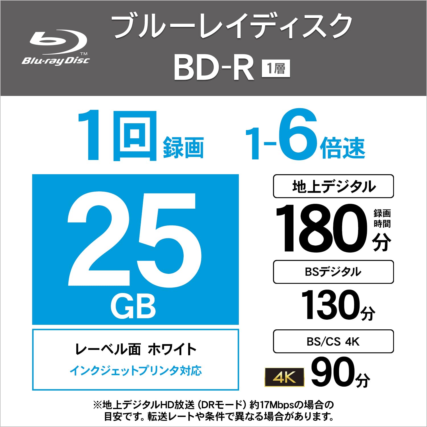 Amazon.co.jp: ヒューレット・パッカード(HP) 1回録画用 ブルーレイ