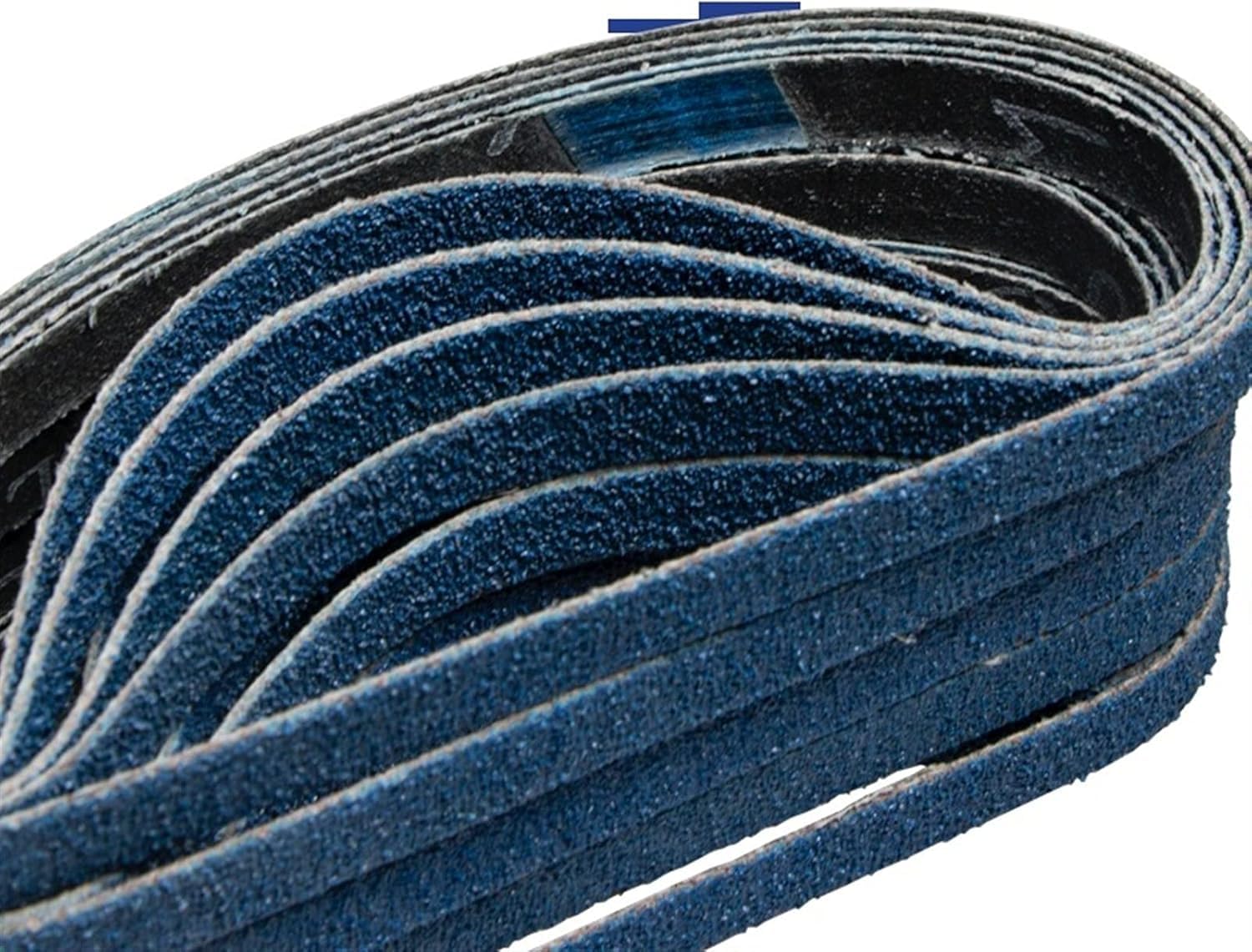 Nastro abrasivo Nastro abrasivo 25 pezzi 10x330mm 3/8"x13" Nastri abrasivi in zirconio blu Grana 60 80 120(120-medium)