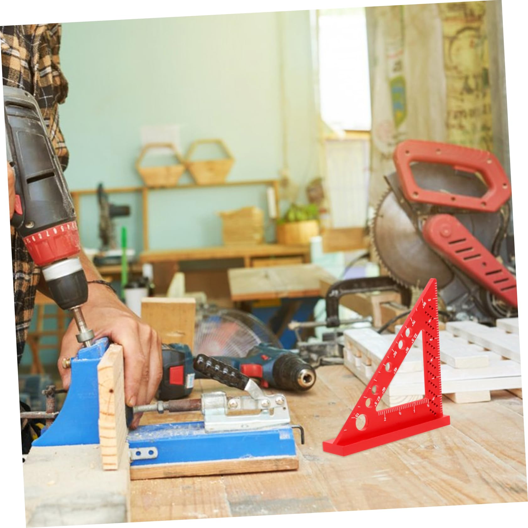2 Pezzi Righello per Misurazione Strumento Portatile Falegnameria Precisione Alta e Design Compatto per Utilizzo Professionale e Hobbistico