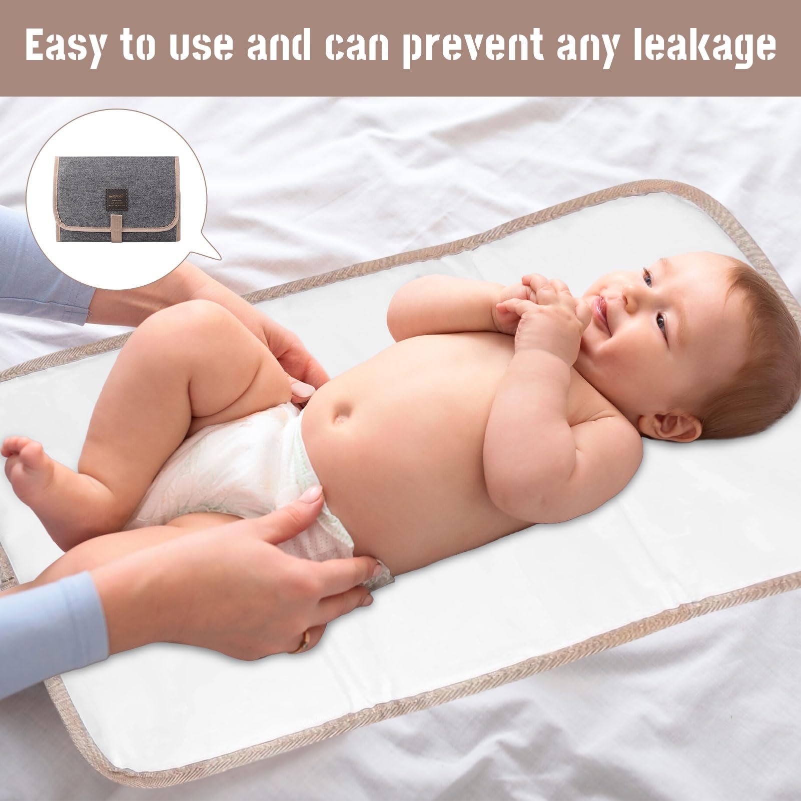 Travel Changing Mat,Foldable Changing Mat,Waterproof & Portable Changing Mats for Travel,Home,Outdoor,Baby Changing Pad - Image 4