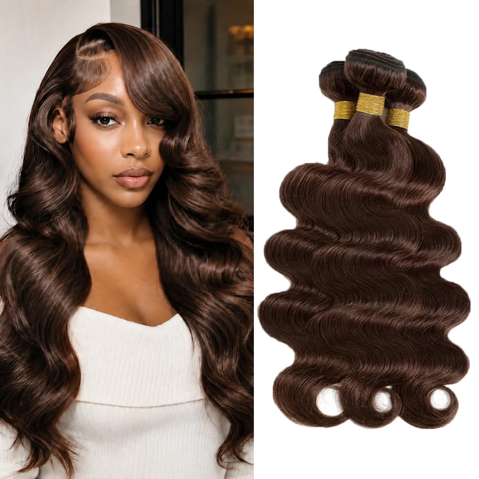 Photo 1 of ZHOUHONGYA Body Wave Human Hair Bundles 22-26 Inch