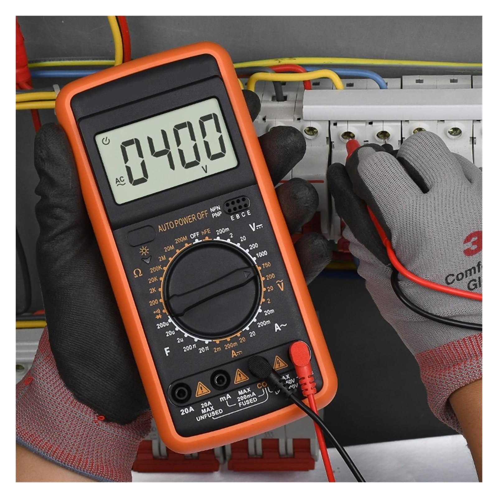 Multimetr Cyfrowy 1000V 10A Miernik Napięcia Prądu HFE Ohm Pojemność Dioda Ciągłości DMM Tester Narzędzia Dla Elektryków Szybko Dokładnie Łatwy Odczyt